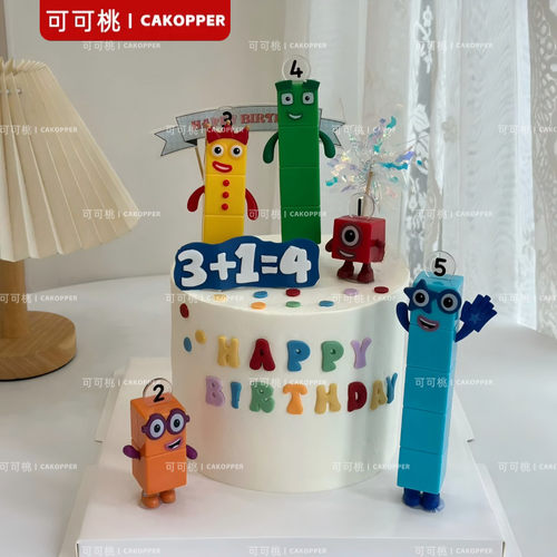 网红儿童正版Numberblocks数字积木玩偶公仔儿童启蒙动画周边摆件