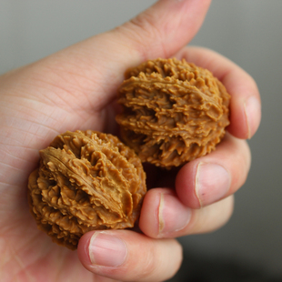 多刺按摩手疗2对狮子头野生官帽文玩核桃粗筋包浆纹理深扎手原核