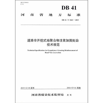 道路非开挖式地聚合物注浆加固处治技术规范