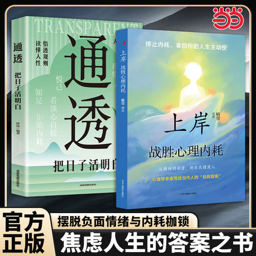 当当网 上岸书籍战胜心理内耗战胜自我书籍告别焦虑内耗抗压手册摆脱自卑高敏感自我摆渡人松弛人生反内耗成长治愈正能量畅销书