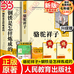 当当网新版升级版】人教版骆驼祥子和钢铁是怎样炼成的正版书原著海底两万里人民教育出版社老舍七年级下册名著课外书籍必完整版读