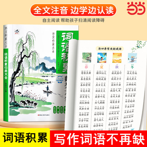 2025新版小学通用语文词语积累归类大全字词专项训练看图说话写话词语积累归类大全一二三四年级日记起步好词好句好段