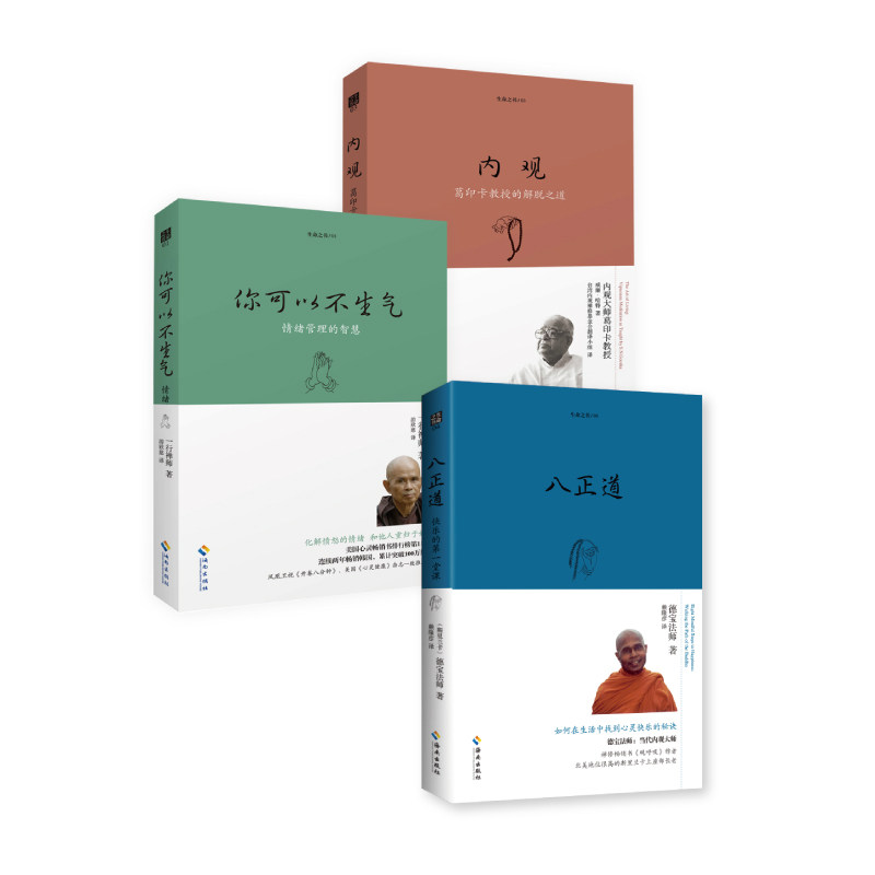 当当网 八正道+内观+你可以不生气（三本套） 德宝法师 海南出版社 正版书籍