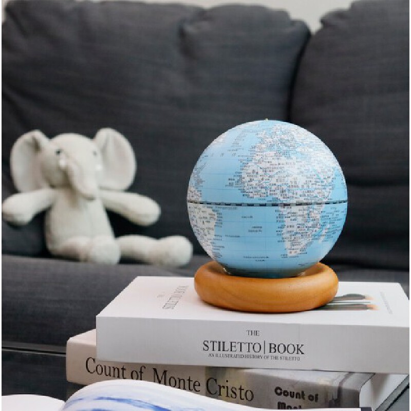 13CM趣味滚珠缤纷蓝色地球仪 初中地理AR地球仪 充电式触控灯