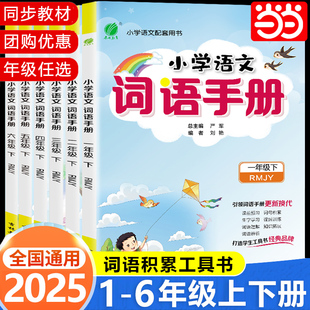 当当网2025春雨实验班小学语文词语手册一二三四五六年级下册上人教版123456年级RJ小学语文教材配套用书生字学习词语理解词句积累
