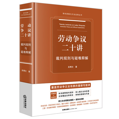 【2025精装】劳动争议二十讲：裁判规则与疑难释解/审判思维与方法运用丛书