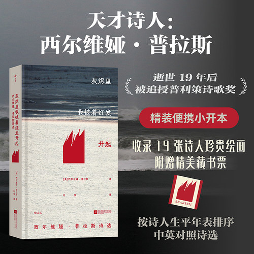 【当当网 赠藏书票】灰烬里我披着红发升起 插图珍藏版 西尔维娅普拉斯诗选 普拉斯诗集 中英对照 名家名译名画 收录传世插画 正版