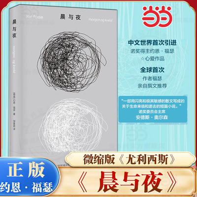 当当网 晨与夜  诺奖得主约恩·福瑟亲自撰文推荐心爱之作 微缩版尤利西斯，中文世界shou次引进 外国文学小说随笔故事书正版畅销