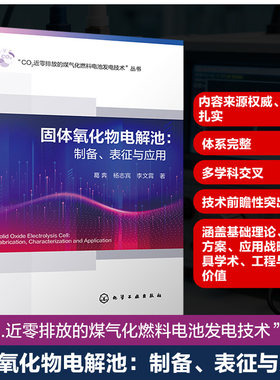 固体氧化物电解池 制备表征与应用 CO2近零排放的煤气化燃料电池发电技术丛书 SOEC技术从材料开发到工程化应用全链条技术参考书籍