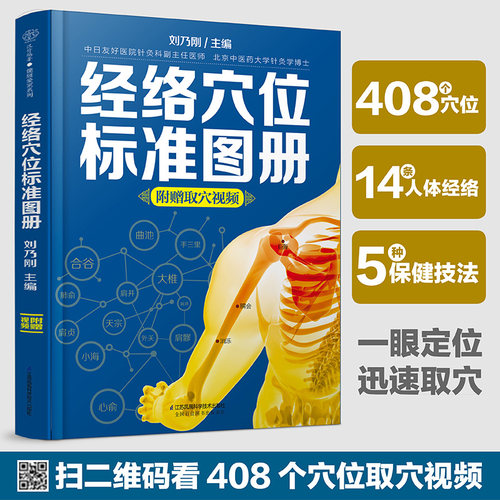 当当网  经络穴位标准图册 刘乃刚编 中医推拿按摩书养生书籍大全养生书籍 人体经络穴位图解书中医经络穴位书 正版书籍