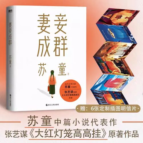 当当网【赠明信片6张】妻妾成群 2022版 茅盾文学奖得主苏童中篇小说张艺谋电影大红灯笼高高挂原著作品当代文学小说情感家庭婚姻