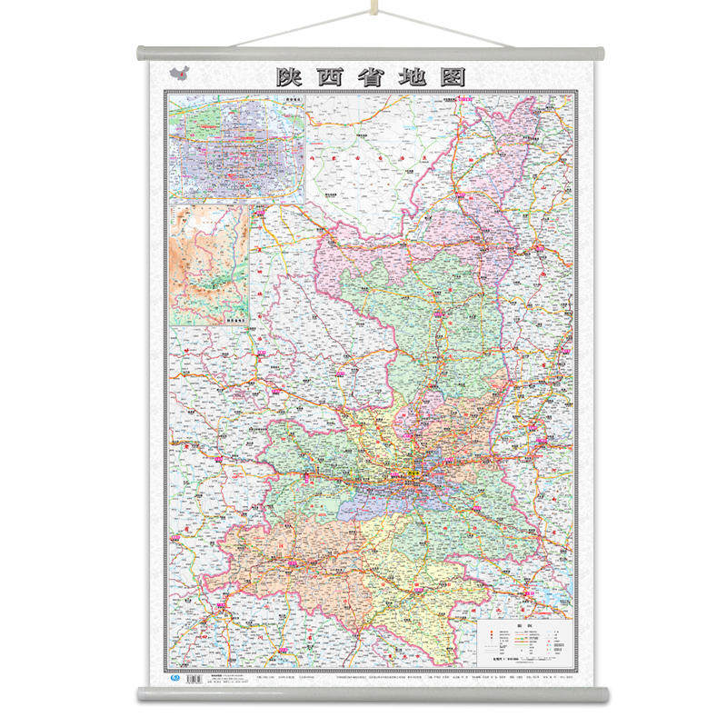 陕西省地图挂图