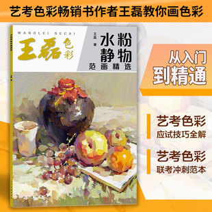 王磊色彩 水粉静物范画精选 色彩静物色彩色调书 水粉水彩书色彩静物入门基础教程画册 素描临摹联高艺考学生美术教材绘画书籍正版