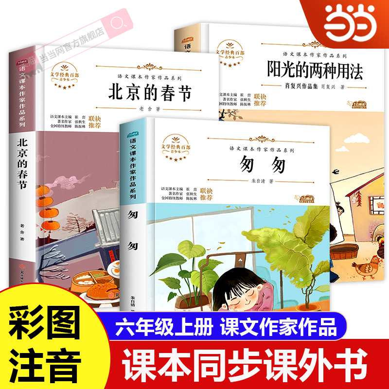 当当网 六年级必读课外书春节匆匆阳光的两种用法暑假老师推荐小升初课外阅读书适合小学升七年级初一读物初中生上册初中经典书目
