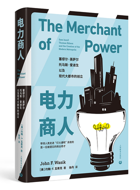 当当网 电力商人：塞缪尔·英萨尔、托马斯·爱迪生，以及现代大都市的创立 约翰·F.瓦希克 上海教育出版社 正版书籍