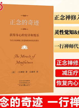 当当网正版书籍 正念的奇迹：获得身心的安详和悦乐 一行神师 著 丘丽君 译 当代介绍禅修之智慧和胜妙的著作 河南文艺出版社