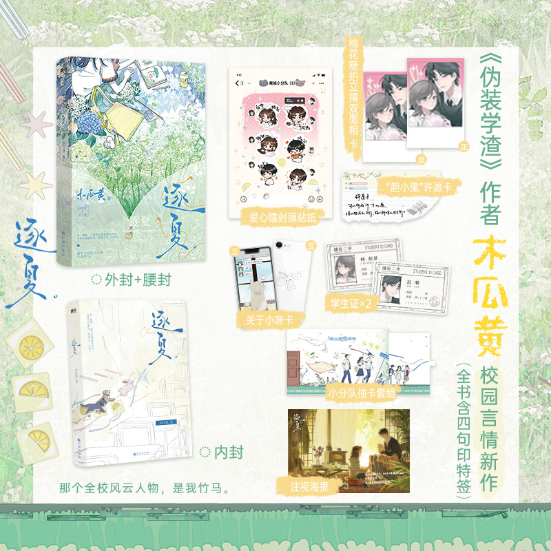 当当网 逐夏 木瓜黄著 【随书丰富赠品】 青春文学言情小说正版畅销书 晋江校园人气作者 伪装学渣这题超纲了特殊人格等书籍