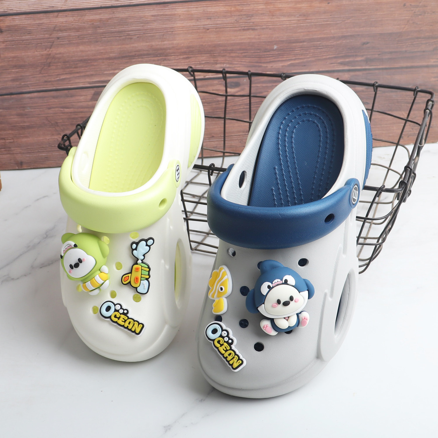 可爱立体卡通儿童包头镂空洞洞鞋两穿拼色女童洋气凉拖鞋软底男孩,童鞋/婴儿鞋/亲子鞋,儿童洞洞鞋,淘宝优惠券,粉丝福利购,淘宝优惠卷