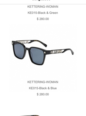 KETTERING卡缇琳品牌墨镜韩版镜框男女眼镜防紫外线抗蓝光太阳镜