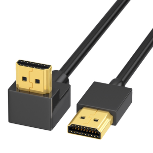 腾飞4K60hz高清线hdmi2.0弯头90度电视机连接线电脑笔记本顶盒