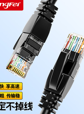 网线千兆六类家用连接线网络超5五6类万兆路由器电脑宽带线204510