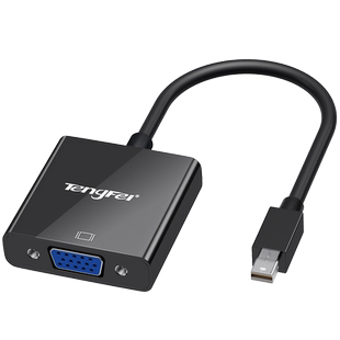 腾飞 mini DP转VGA转换器air电脑雷电接口转VGA投影连接线迷你dp转hdmi转接线电脑转接头电视显示器