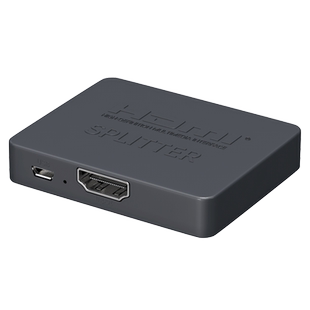 腾飞hdmi分配器一分二高清1进2出分频分屏器分线器4K音频同步支持HDR同时显示一样的画面复制模式拓展一拖二