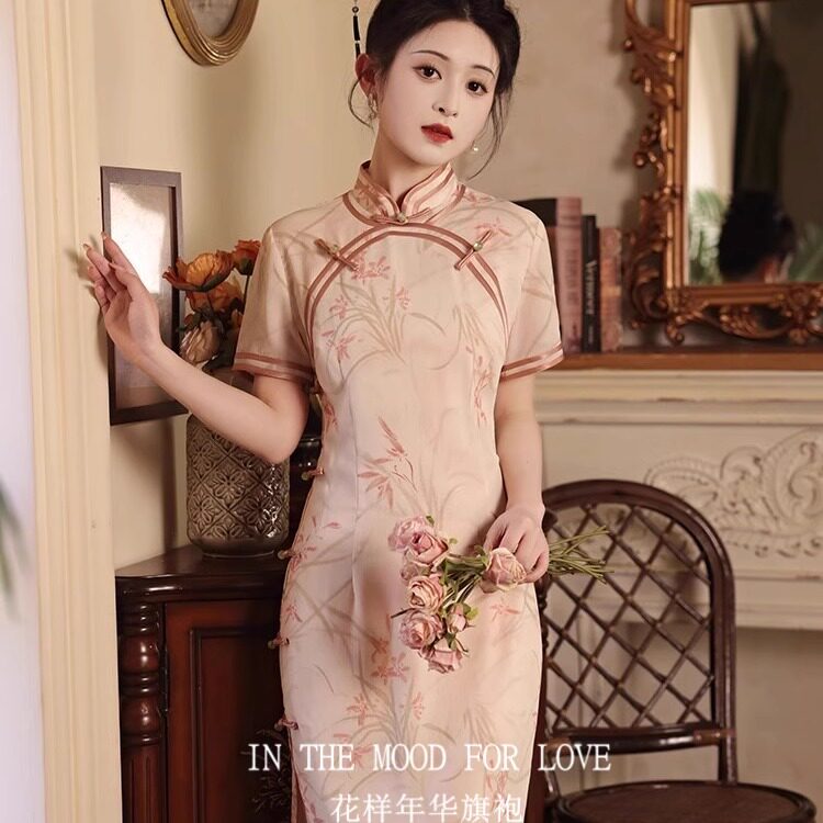 四小姐花样年华旗袍少女年轻订婚裙新中式改良2026民国风茶服夏季