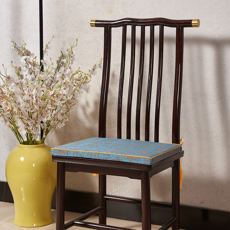 新款亚麻现代沙发家具坐垫椅子垫子餐椅圈椅太师椅防滑加厚棕垫