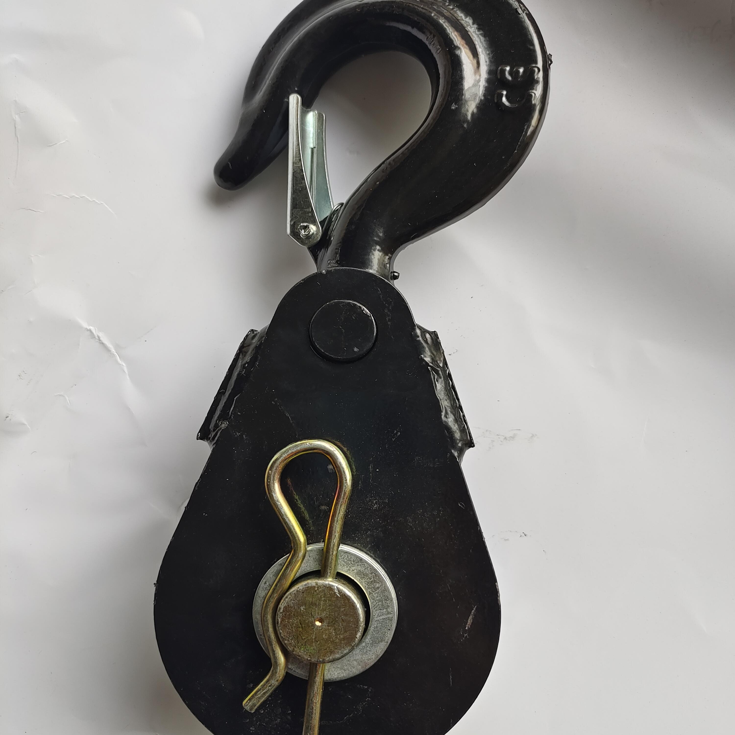 粤海程力救援清障车配件汽车拖勾液压绞盘万向滑轮带勾7.5吨10吨