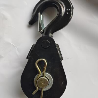 粤海程力救援清障车配件汽车拖勾液压绞盘万向滑轮带勾7.5吨10吨