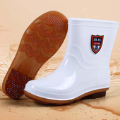 女套鞋 回力白色雨鞋 食品靴男短筒高筒防滑水靴防水食品厂专用水鞋