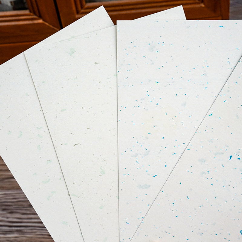 【古风】蓝砂绿砂 A4/明信片 橡皮章卡纸 设计手绘手工书法特种卡