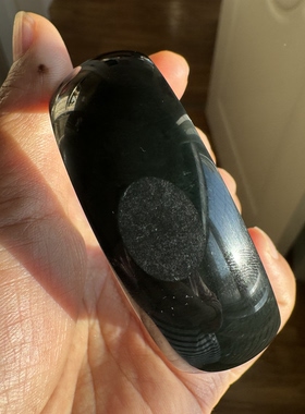 55圈新疆和田玉黑青籽料手镯加宽收藏镯神秘黑羊脂玉镯女士收藏镯