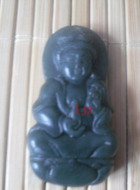 观音吊坠玉阅珠宝青玉男简约