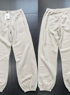 俄罗斯单 L1me松紧腰薄绒慢跑裤宽松版束脚休闲卫裤 好穿长裤