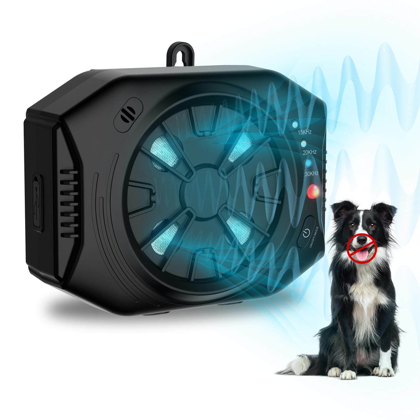 新款跨境超声波止吠器训狗器驱狗器宠物训练用品防噪音狗叫扰民