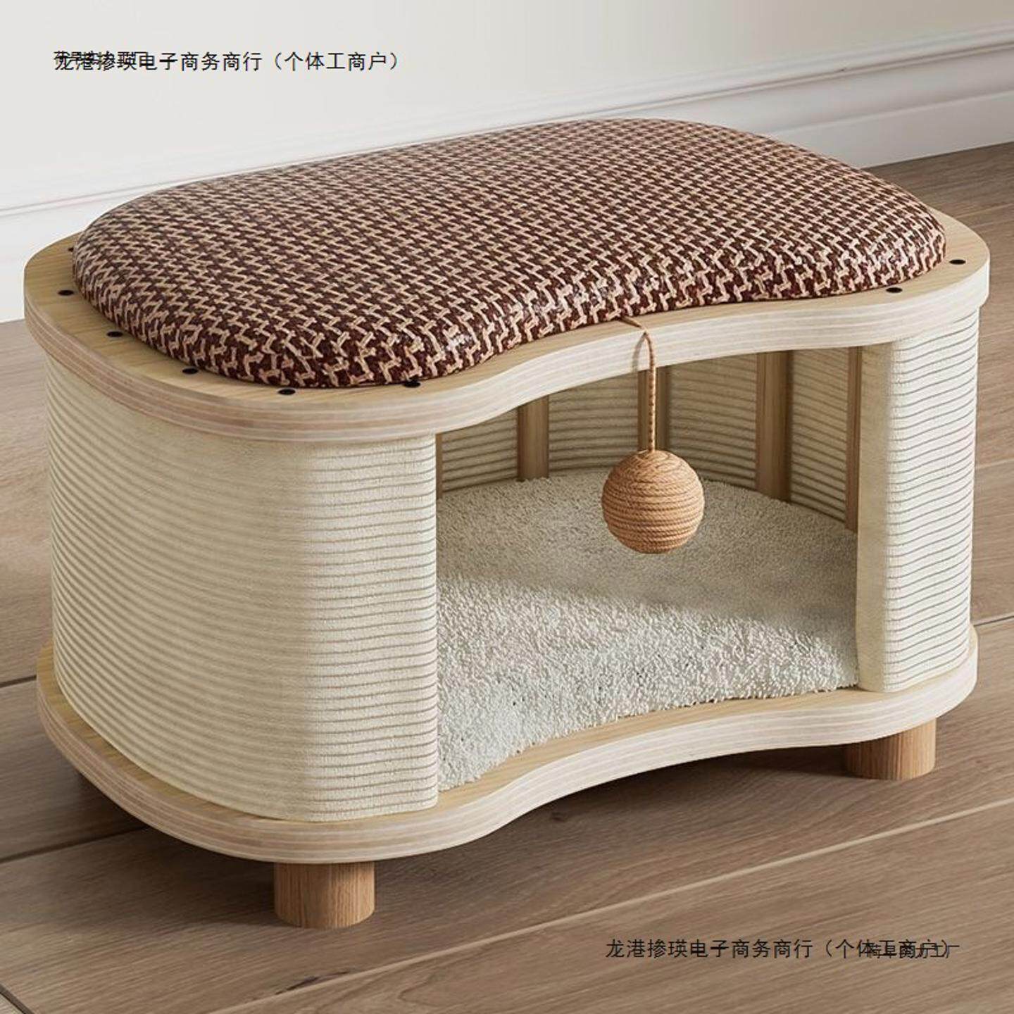 四季通用猫窝凳封闭式冬夏季两用猫窝保暖冬天夏天宠物帐篷窝可坐