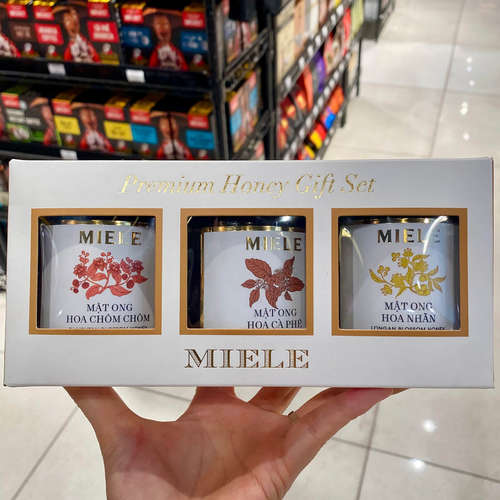 越南直邮MIELE 高档蜂蜜礼盒 商务节日健康礼 一盒3种蜂蜜越南3省