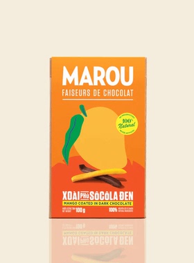 直邮Marou Dried Mango Coated in Dark Chocolate黑巧克力芒果干