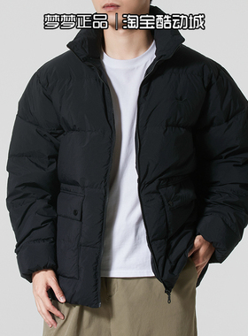 阿迪达斯男装2025新款运动时尚休闲保暖立领短款棉服外套KD1857