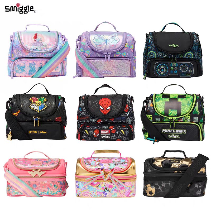 澳洲smiggle双层保温午餐包中小学生儿童饭盒袋水果袋便携手提包