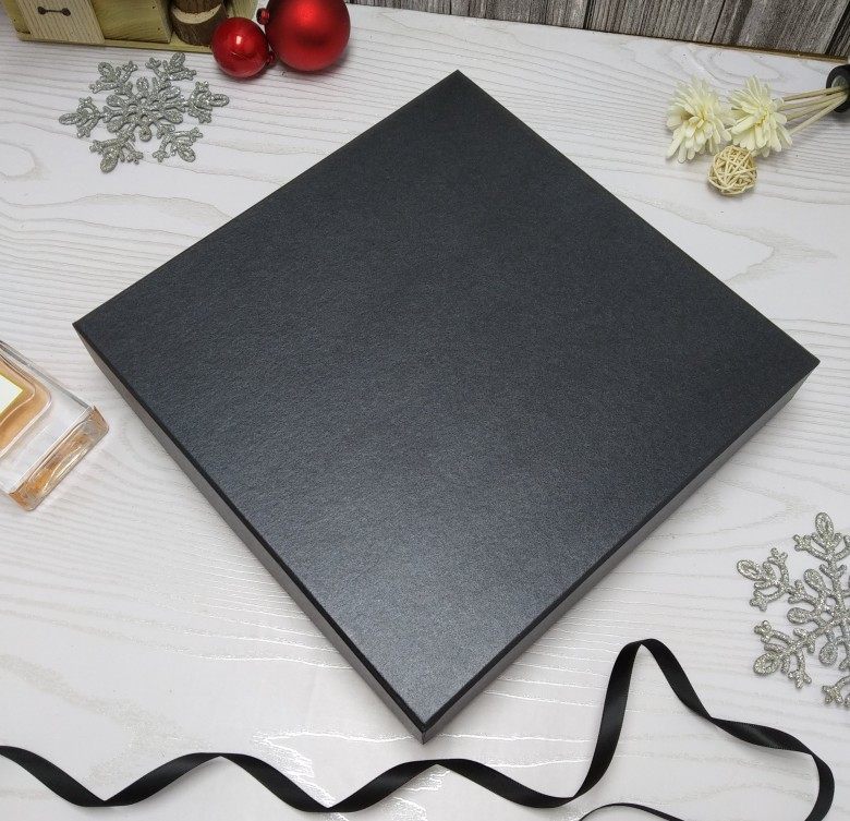 高档正方形画册黑色礼物盒A3A4油画相框空盒笔记本包装盒衬衫盒