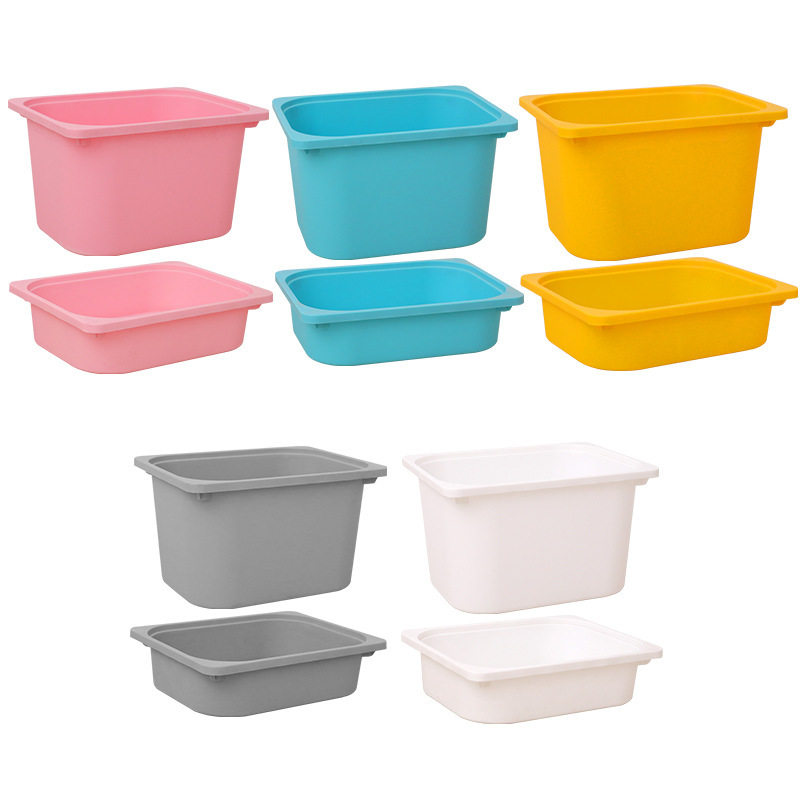 幼儿园教具盒家用塑料储物筐多色无盖叠加收纳箱杂物玩具收纳盒,收纳整理,收纳筐,淘宝优惠券,粉丝福利购,淘宝优惠卷