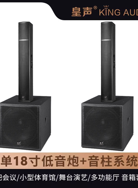 KingAudio/皇声 P65单18寸低音炮+音柱系统 有源音箱专业音响套装