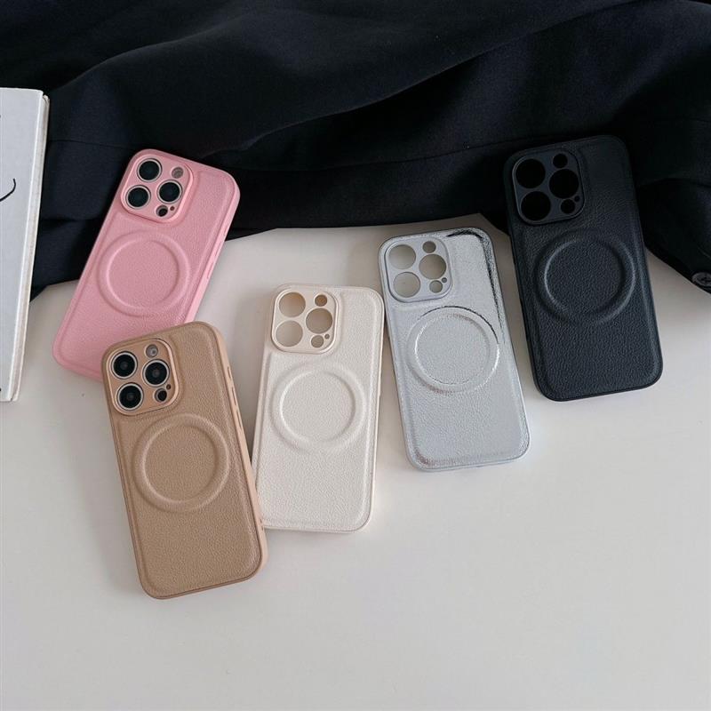 液态硅胶镜头iPhone16手机壳15磁吸简约14/13/12高级防滑hB107-12