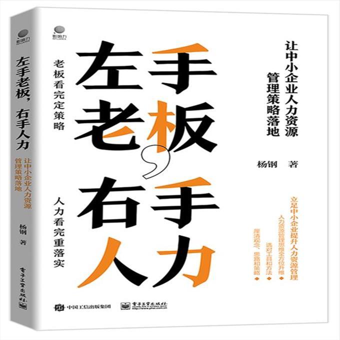 左手老板右手人力让中小企业人力资源管理策略落地 9787121409424 电子工业出版社