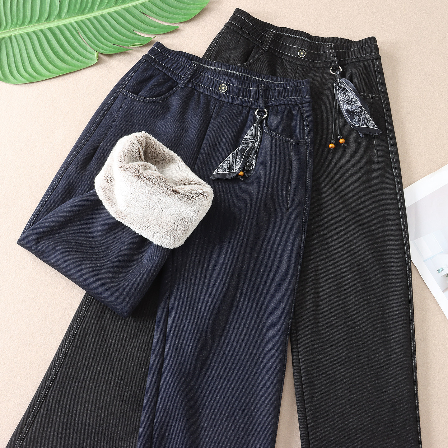 620克加厚仿雪狐绒显瘦休闲裤