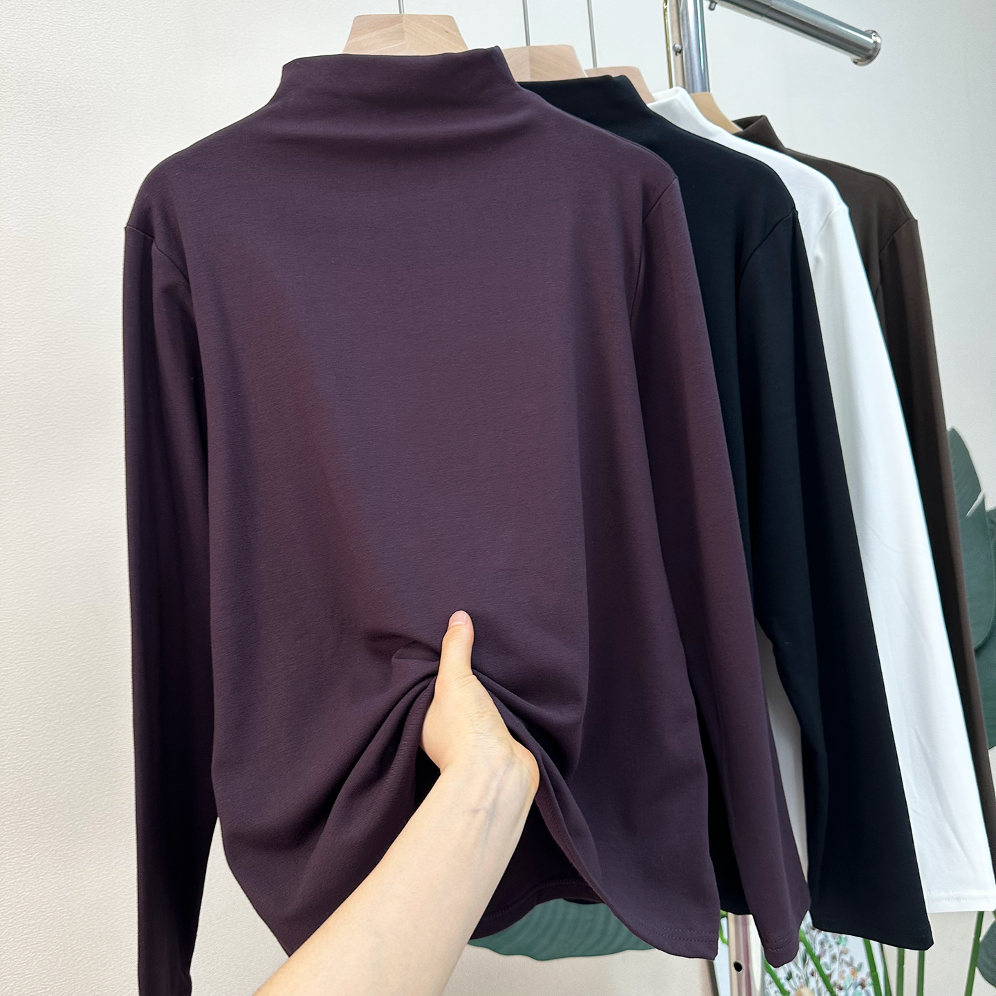 自留推荐~高品质发热拉绒显瘦t恤