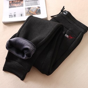 休闲棉裤 零下可穿 保暖卫裤 男外穿大码 C620 冬加厚一体绒运动裤